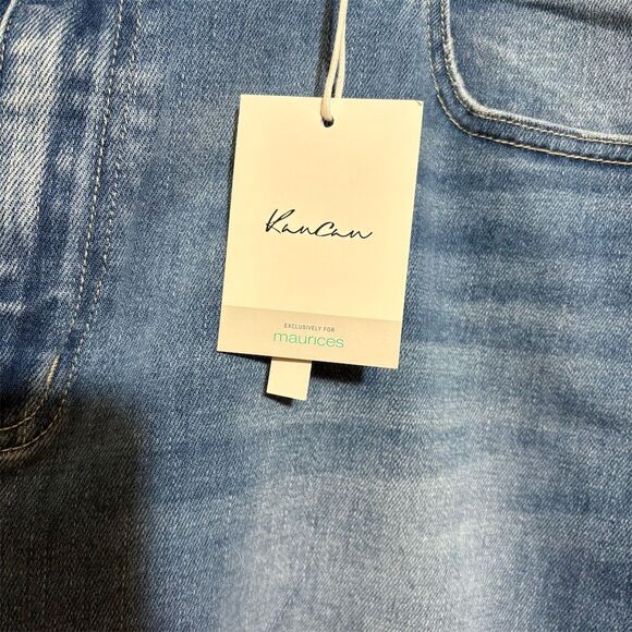 KanCan Women's Size 22 High-Rise Distressed Skinny‎ Jeans Blue Denim - Picture 2 of 10